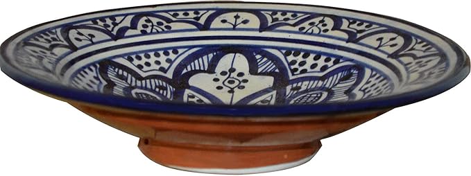Ceramic Plates Moroccan Handmade Serving, Wall Hanging, Exquisite Colors Decorative Large 12 inches Diameter