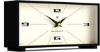 NEWGATE® Thunderbird Desk Clock | Retro Contemporary Rectangular Design | Black | Modern mid Century Style for Desk, Mantel, Table top or Shelf