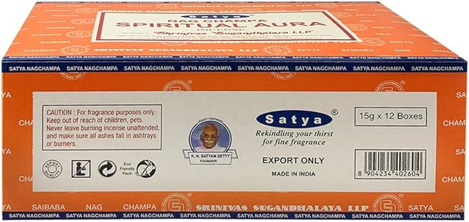Spiritual Aura Incense Sticks and Incense Stick Holder Bundle Insence Insense Satya Incense