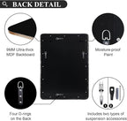 ANDY STAR Hand-Forged Black Bathroom Mirrors for Wall, 22x30 Inch Vintage Solid Steel Metal Frame Bathroom Vanity Mirror, Antique Rounded Rectangle Wall Mirror, Hangs Horizontally or Vertically