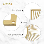 SIGNLEADER Metal Wall Art Decor Shining Sun Minimalist Modern Abstract Wall Sculpture Hangings Home Decoration for Living Room, Bedroom, Bathroom, Kitchen, Outdoor - 30" Gold