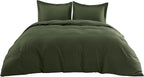 Bedsure 100% Rayon Derived from Bamboo Duvet Cover King Size - Lightweight Silky Cooling Comforter Cover Set for Hot Sleepers, Breathable & Moisture-Wicking Bedding Set, Olive Green