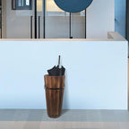 ABOOFAN Wooden Umbrella Stand for Entryway Rustic Umbrella Holder Freestanding Cane Stand Decorative Umbrella Rack Tall Basket Flower Vase for Laundry Bathroom