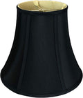 Royal Designs, Inc. BSO-704-16BLK/GL True Bell Basic Lamp Shade, 8 x 16 x 12.6, Black with Gold