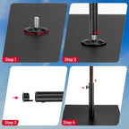 Giantex Square Umbrella Base, 40 LBS Steel Heavy Duty Patio Market Umbrella Stand with 2 Adapters, 25 Inch Outdoor Plate Stand with Adjustable Foot, Suitable for Backyard, Deck, Poolside, Patio