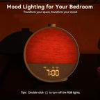 Vivilumens Sunrise Alarm Clock, Gentle Wake-Up Light & Sound Machine, Dual Alarms for Heavy Sleepers Adults, Natural Sounds, RGB Mood Light, Dimmable Bedside Night Lamp Ideal for Bedroom & Gifts