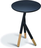Lili Side Table – Modern Luxury End Table with Wood Top & Stainless Steel Rod Legs, Commercial Grade Quality for Living & Bedrooms