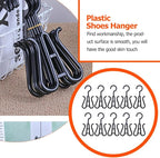 10 Pack Shoe Organizer Rack Double Hooks Plastic Hangers for Slippers and Shoes Space-Saving Hanging for Closet Door