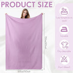Shimeyao 24 Packs Fleece Throw Blanket Soft Warm Lightweight Fleece Blanket Cozy Throw Bulk for Bed Couch Sofa Home Office Wedding Gifts Suitable for Seasons, 50 x 60 Inches(Purple)