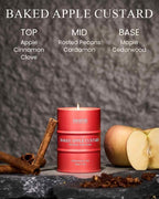 M&SENSE Baked Apple Scented Candles Christmas Decor,Natural Non Toxic,Christmas Candle for Stress Relief Meditation Relaxing, Housewarming Gifts for Women Men, 11.3oz 70 Hour Long Burning