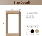 ROOMTEC 19.5" Double Hanging Closet Unit, Modular Closet System with Hanging Rod, Wardrobe Organizer for Bedroom or Walk-in Closet, Wall Mounted, Customizable Clothes Storage Unit, Wood
