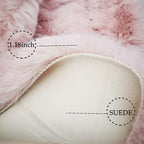 Ghouse Soft Faux Sheepskin Fur Rug 2x6 Pink Fluffy Bedside Rugs Plush Rug Shag Nursery Carpet Area Rugs for Living Room Bedroom Playing Room Decor
