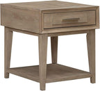 Liberty Furniture Brentwood End Table for Living Room - Sandstone Oak Wood