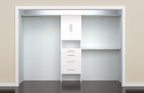 ClosetMaid 1937340 SuiteSymphony Modern 25-Inch Closet Organizer with Shelves, 2-Doors and 4-Drawers, Pure White