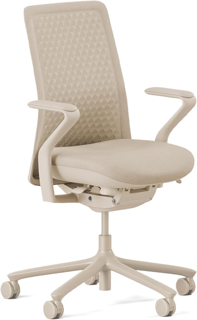 Branch Verve Chair - High Performance Executive Office Chair with Contoured Back and Adjustable Lumbar Support - High Density Foam Cushion and 3D Knit Back - Fits 5' to 6', Up to 275 lbs, Wheat