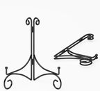 Plate Display Stands with Hinged Folding Design, 8 Inch Picture Frame Stand for Tables, Decorative Easels for Plates, Photos, Cards and Books, 8’’ Black, 2-Pack