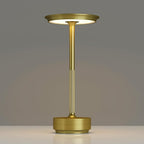 1 Pack Cordless Table Lamps Rechargeable, Portable 5000mAh Battery Operated Lamp, 3 Color Stepless Dimming LED Table Light with Memory Function, for Outdoor/Dinner/Patio/Restaurant.(Gold)