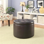 Convenience Concepts Designs4Comfort Round Shoe Ottoman, Espresso