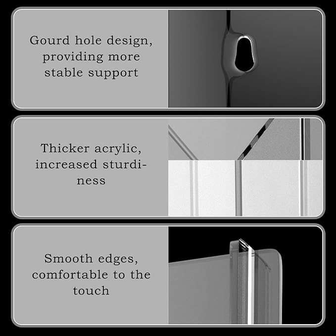 Nalwort Acrylic Brochure Pamphlet Holder, 12 Magazine Holders, Clear Brochure Display Stand Wall Mount, Trifold Flyer Rack, Literature Storage Rack for Home, Offices, Waiting Room