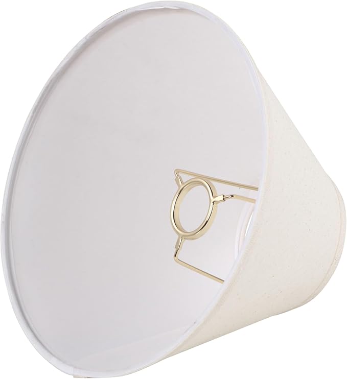 Aspen Creative 58309, Hardback Empire Transitional UNO Lamp Shade, Cream, 4" Top x 10" Bottom x 7" Slant Height, Slip 33mm