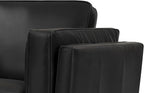 Valencia Artisan Full Leather Accent Chair 41.5” | Pure Full Italian Nappa Leather Chair, Solid Wood Accent, Ultimate Comfort, Black