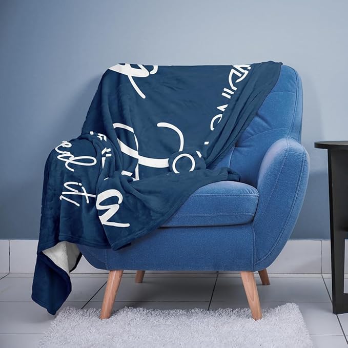 Pubrave Get Well Gifts for Women/Men, Inspirational/Sympathy/Thinking of You/Cheer Up/Feel Better Gifts for Women/Men, Healing Blanket Dark Blue 60x50in