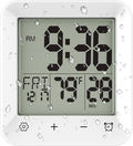 Digital Shower Clock Waterproof, Bathroom Wall Clock Timer with Touch Screen, Temperature, LCD Display, Suction Cup Hanging Hole Stand for Kids and Adults