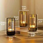 Klarako Crystal Lantern Lamp – Modern Cordless Rechargeable Bedside & Outdoor Light, Portable Wireless Lamp – Dimmable Touch Control – Luxury Living Room & Hotel-Style Lighting (Gold, 1-Pack)
