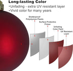 Maroon 4.0" Large Christmas Balls - Christmas Tree Decoration Ornaments Shatterproof Hanging Balls for Birthday Halloween Holiday Wedding Decorations Set of 4pcs
