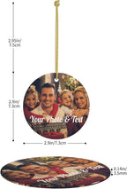 Personalized Ceramic Christmas Ornaments 2025 Custom Photo Ornaments for Christmas Tree, Customized Picture Ornaments, Wedding, Engagement, Family Keepsake, Hanging Ceramic Xmas Ornament