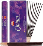 TRUMIRI Opium Hem Incense Sticks & Holder Bundle: 121 Pieces (6 Packets of 20, 1 Set)