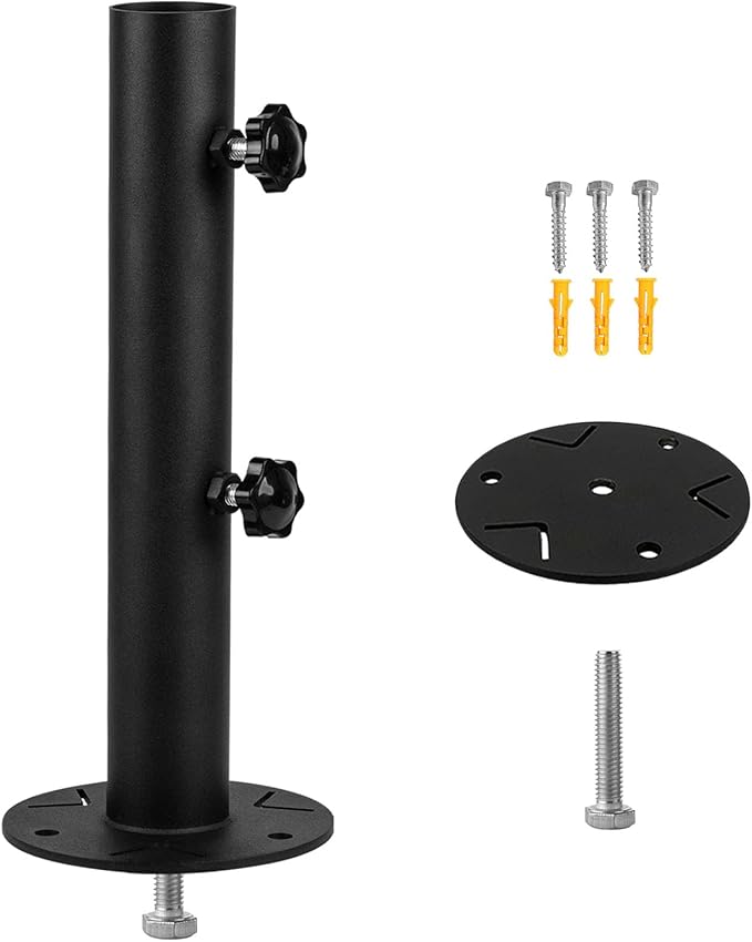 Universal Granite Umbrella Stand Tube, Stone Umbrella Tube Base for Outside, Heavy Duty Marble Flag Pole Stake Holder, Table Umbrella Tube Bracket,DIY Metal Tube Umbrella Mount