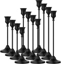 4 Sets(12 Pcs) Black Tapered Candle Holder,Candlestick Tall Metal Candlestick Holders for Table Centerpiece Home Decor for Wedding Fireplace Mantel Housewarming Gift Fits 3/4 Inch Thick Candles