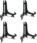 Artliving (4 Pack) 12 Inch Plastic Display Stand, Black Easel Display Photo Holder Stand, Displays Picture Frames, Cookbooks, Tablets and Art