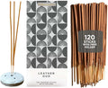 Folkulture Incense Sticks | Set of 120 Insence-Sticks with Holder for Relaxation | Leather Oud Incense| Organic, Slow Burning & Non Toxic Inscents | Luxe Fragrances for Meditation, Relaxation