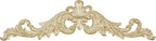 Salvatar Wall Art Topper | Large, Wide Doorway Design | Ivory and Metallic Gold Finish | Openwork Acanthus Leaf Scrolls with Ornate Fleur De Lis | Hang Alone or Above A Wide Door, Window, or Artwork