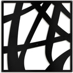 SIGNLEADER Metal Wall Art Decor Mid Century Abstract Lines Minimalist Modern Abstract Wall Sculpture Hangings Home Decoration for Living Room, Bedroom, Bathroom, Kitchen, Outdoor - 18" Black
