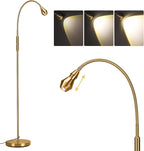 SUNMORY Adjustable LED Beam Floor Lamps for Living Room, Reading Lamp with Flexible Gooseneck, Dimmable Zoomable Spotlight, Work Light, Touch Control, Task Crafting Standing Lamp for Office Bedroom