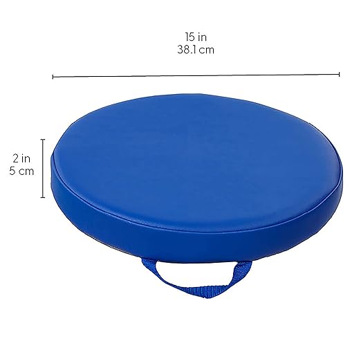 SoftScape Classpack 15 inch Round Floor Cushions with Handles; Flexible Seating for Daycare, Preschool, Classroom, Library and More; 2 inch Thick Deluxe Foam (24-Piece) - Assorted, 13773-AS