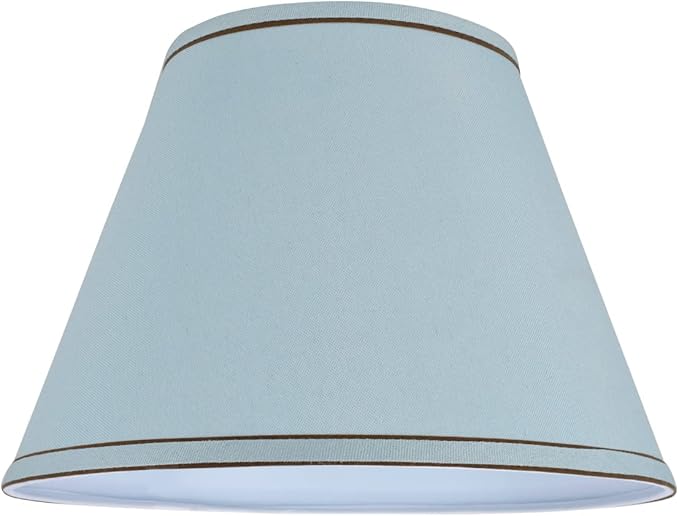 Aspen Creative 32183A Transitional Empire Shape Spider Construction Lamp Shade, Light Blue, 7" Top x 13" Bottom x 9-1/2" Slant Height