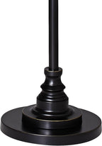 Roman Pebbles Black Bronze Floor Lamp with Print Shade