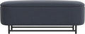 HomePop Ellipse Modern Storage Bench with Metal Legs |Homepop Home Décor|Bench with Storage for Living Room & Bedroom - Steel Blue Velvet