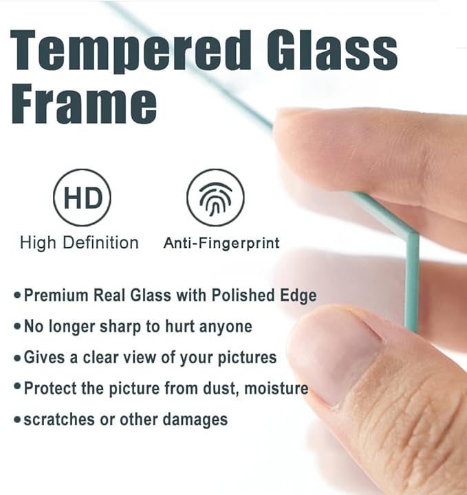 12x16 Picture Frame White - Real Glass,Wooden 12 by 16 Collage Gallery Frames, Display Pictures 8.5x11 with Mat or 12x16 Without Mat for Table Top and Wall Mounting Home Gifts