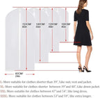 Garment Bags Covers 24''X60'' Dress Bags for Hanging Clothes (Pack of 6) with Study Full Zipper Coat Covers for Closet Clothes Storage Travel