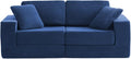 FILUXE Modular Sectional Sofa, Modern Modular Sofa Couch with Deep Seat，Comfy Cloud Couch, Sectional Couches for Living Room, Bedroom and Apartment，2-Seater，Navy Blue