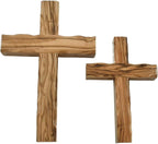 Handcrafted Olive Wood Wall Cross – 6 Inch Cross from the Holy Land | Christian Wooden Cross for Home, Church, Baptism, or Memorial Gift