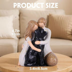 Black Lab Dog Angel Figurine - Hand-Painted Resin Memorial Statue & Keepsake, Dog Lovers Home Decor Gift for Couple, Girlfriend, Wife - Wedding, Christmas & Birthday Present
