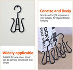 10 Pack Shoe Organizer Rack Double Hooks Plastic Hangers for Slippers and Shoes Space-Saving Hanging for Closet Door