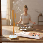 Folkulture Frankincense Incense Sticks with Holder (100 Sticks)| Incents Stick for Meditation, Relaxation, Gifts | No Charcoal,Organic,Non Toxic, 45 Mins Slow Burning Insence - Yoga Inspired