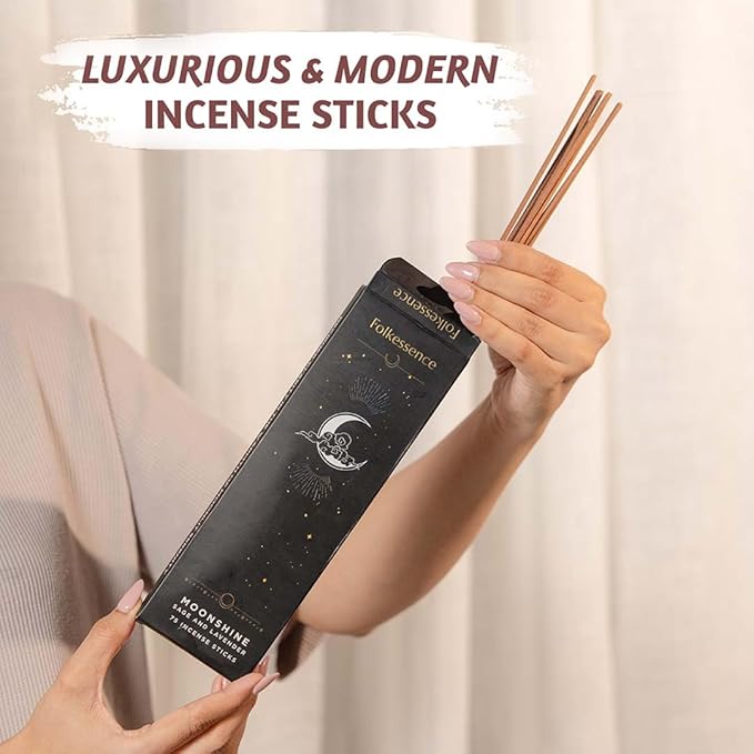 Folkulture Incense Sticks (75 Sticks) |8" Premium Sage & Lavender Incense Sticks for Meditation, Aromatherapy, Cleansing, Focus | No Charcoal,Organic, Non Toxic, 45 Mins, Long Burning Insence-Sticks
